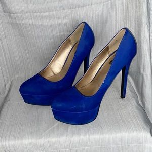 Blue Suede Heels